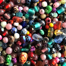 Load image into Gallery viewer, Glazed, Round, Multicoloured, Glass, Worldwide, Hearts, Collection, Global, Beads, Glazed, Red, Orange, Purple, Navy, Topaz, Yellow, Mustard, Lime, Blue, Violet, Fuchsia, Ruby, Magenta, Clear, Aqua, Pink, Forest Green, Jewellery, Earrings, Necklaces, Bracelets, 
