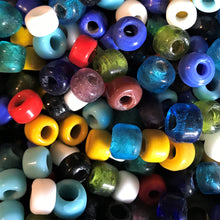 Load image into Gallery viewer, India, Glass, Jug Beads, Purple, Red, Yellow, Orange, Blue, White, Green, Purple, Brown, Lilac, Aqua,  Tablecloth, Bracelets, Necklaces, Key Rings, Beads, Collection,   
