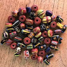 Load image into Gallery viewer, Africa, African, Glass, Trade, African Trade Beads, Millefiori, Thousand Flowers, Multicoloured, Slave Beads, Hippy Beads, Love Beads, Mosaic Beads, Murrine, Rods, Canes, Currency, European Traders, Plateau Continent, Ivory, Food, Fabric, Gold, Status Symbol, Palm Oil, Slaves, Ethnic-Styled Jewellery, Flower Pattern, Appreciate, Investment, Rare, Collectable, Antique, Venice, Venetian, Trade Beads, Ethnic, 
