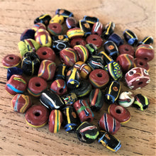 Load image into Gallery viewer, Africa, African, Glass, Trade, African Trade Beads, Millefiori, Thousand Flowers, Multicoloured, Slave Beads, Hippy Beads, Love Beads, Mosaic Beads, Murrine, Rods, Canes, Currency, European Traders, Plateau Continent, Ivory, Food, Fabric, Gold, Status Symbol, Palm Oil, Slaves, Ethnic-Styled Jewellery, Flower Pattern, Appreciate, Investment, Rare, Collectable, Antique, Venice, Venetian, Trade Beads, Ethnic, 
