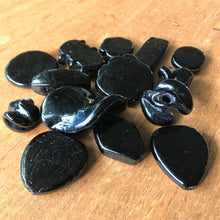 Load image into Gallery viewer, 3 Kilos - 10-60mm Black Indian Glass Beads - Mixed Shapes

