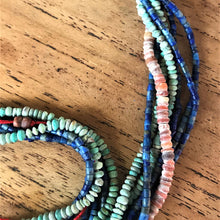 Load image into Gallery viewer, Lapis Lazuli, Rare, Strands, Turquoise, Agate, Beads, Rocailles, Spiritual, Chakra, Blue, Semi-Precious, Beaders, Brown, Afghanistan, Middle East, Stone Beads, Inspiring, Ethnic, Tribal, Jewellery, Tribal Jewellery, Necklaces, Bracelets, and Earrings.
