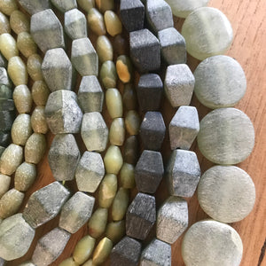 Strands, Jasper, Beads, Rocailles, Spiritual, Green, Black, Semi-Precious, Beaders, Afghanistan, Middle East, China, Nomad, Stone Beads, Inspiring, Ethnic, Tribal, Jewellery, Tribal Jewellery, Necklaces, Imperial Gem, Bracelets, Earrings, Collectible, Rare, Necklace, Bracelets, Earrings, Afghan, 