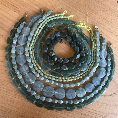 Strands, Jasper, Beads, Rocailles, Spiritual, Green, Black, Semi-Precious, Beaders, Afghanistan, Middle East, China, Nomad, Stone Beads, Inspiring, Ethnic, Tribal, Jewellery, Tribal Jewellery, Necklaces, Imperial Gem, Bracelets, Earrings, Collectible, Rare, Necklace, Bracelets, Earrings, Afghan, 