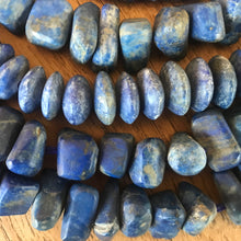 Load image into Gallery viewer, : Lapis Lazuli Stone Beads, Strands, Beads, Rocailles, Spiritual, Chakra, Blue, Collectible, Rare, Semi-Precious Stone Beads, Semi-Precious, Beaders, Afghanistan, Middle East, the Far East, Worldwide, Himalayas, Stone Beads, Inspiring, Ethnic, Collectible, Rare, Tribal, Jewellery, Tribal Jewellery, Necklaces, Bracelets, Earring.
