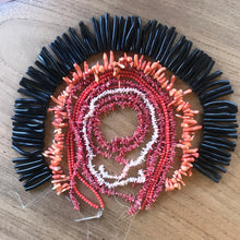 Load image into Gallery viewer, Pink, Orange, Black, Burma, Burmese, Black Coral, Red, Strand, Coral, Coral Shards, Necklace, Bracelet, Earrings, Beads, Pendants, Shards, Collection, Bamboo, Shards, Ocean, Natural, Worldwide, Seaside, Afghan, Collectible, Shell, Seashell, Chunky, 
