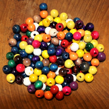 Load image into Gallery viewer, Red, Yellow, Green, Brown, Blue, Tan, Natural, Orange, Pink, Black, Purple, White, Wood, Taiwan, Mix, Wooden, Macramé, Large, Hole, Jewellery Making,  Hair, Dread Locks, Coloured, Collection, Art, Projects, 12mm, Necklaces, Bracelets, Statement Jewellery, Earrings, Jewellery, Suncatchers, Bead Curtains, Mix, 
