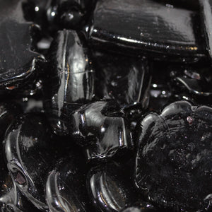 Black Knight, Chunky Beads, Glass, 1 Kilo, One Kilogram, Indian Silver Foil Beads, Silver Foil, Collections, Diamonds, Cubes, Hearts, Drops, Round, Tabular, Oval, Bicones, Cylinders, Slabs, Round, Gourds, Twists, Jewellery, Black, Whitby Jet, Jet Black, Suncatchers, Indian, Beads, Statement, 