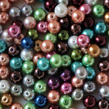 Load image into Gallery viewer, White, Purple, Pink, Pearl, Mix, Green, Gold, Global, Beads, Glass, Collection, China, Brown, Bronze, Blue, Beads, Aqua, All, Mix, 8mm
