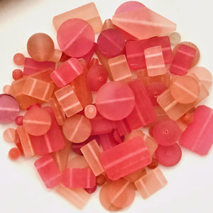 Tube, Tabular, Slabs, Round, Resin, Oval, Multi-Coloured, Java, Indonesia, Hearts, Flat, Drops, Diamonds, Cylinder, Cube, Collection, Mix, Coin, Clear, Bird, Beads, Bicones, Pink, Salmon, Blossom, Cerise, Rose, Magenta, Coral, Fuchsia, Red, Scarlet, Siam, Rose, Crimson, Cerise, Ruby, Raspberry, Tomato, Burgundy, Blood, Jewellery, Necklaces. Bracelets, Earrings, , Bead Curtains, Suncatchers, 